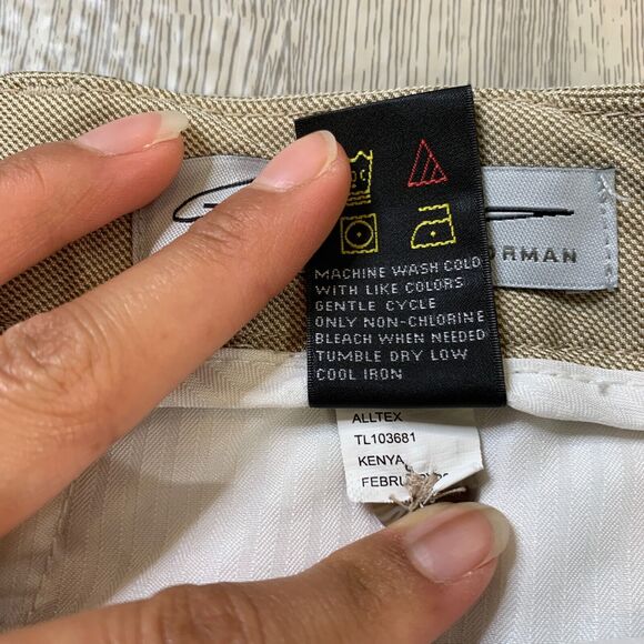 Greg Norman Shorts Mens 32 Khaki Performance Golf Flat Front Chino Slash Pockets - Picture 7 of 11